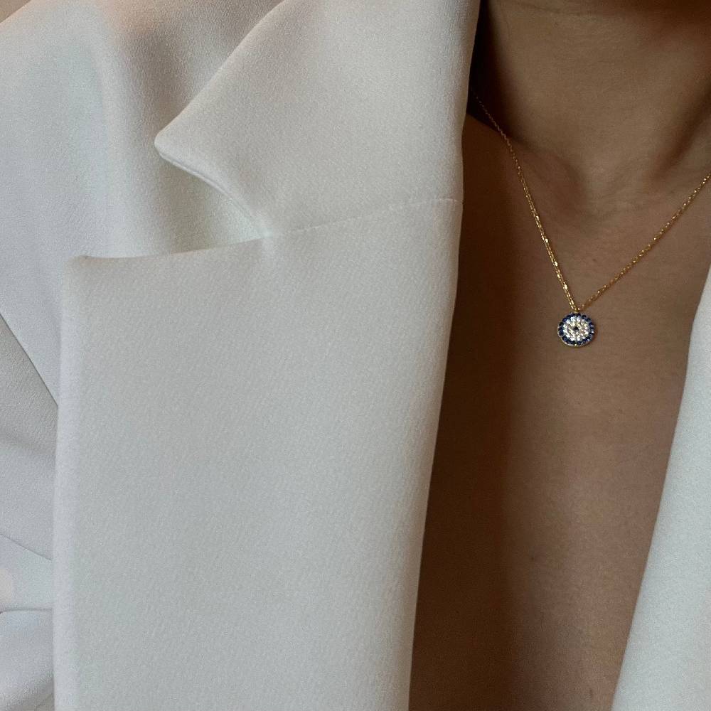 Kardelen NAZAR ZIRKONIA HALSKETTE - 925 SILBER Discount Store für neue Produkte