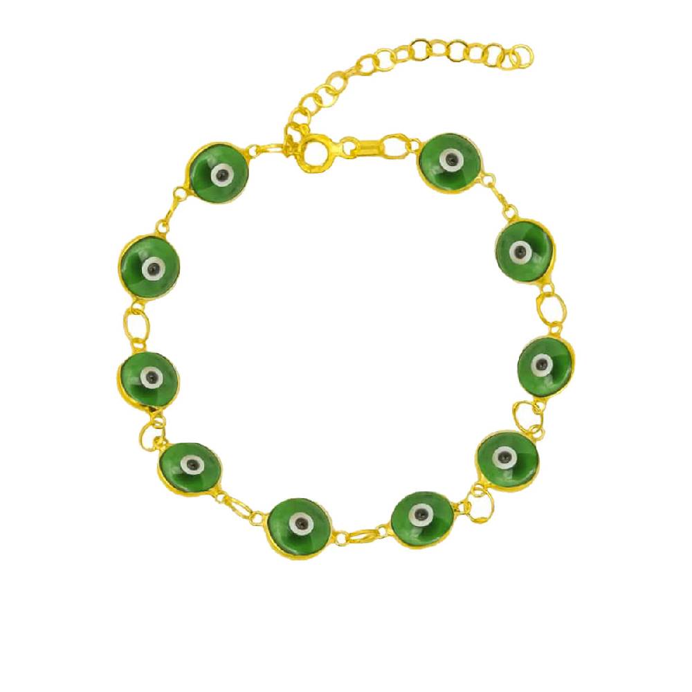 Kardelen Grande Green Nazar Armkette - 925 SILBER Nur noch ein Tag übrig