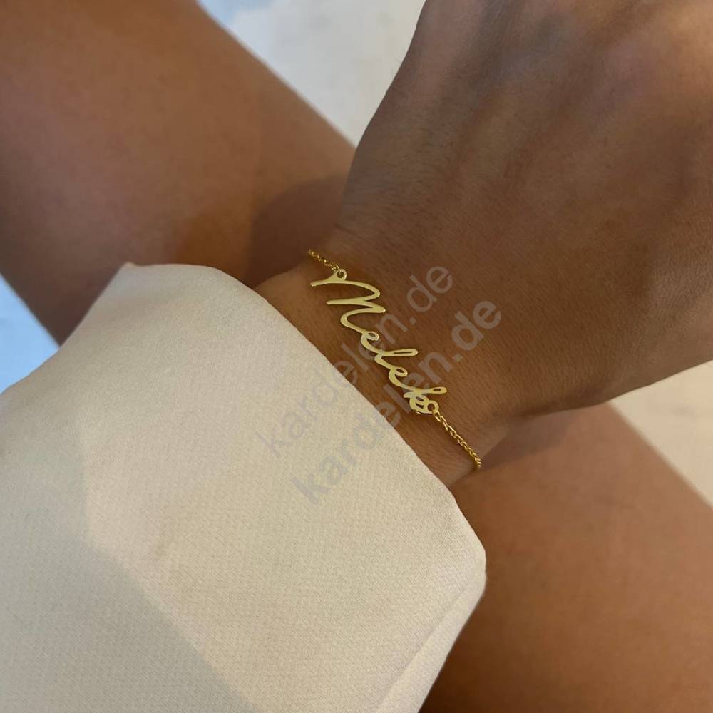 Kardelen 14k Gold Signatur Namens Armkette Rabatte dieses Monats
