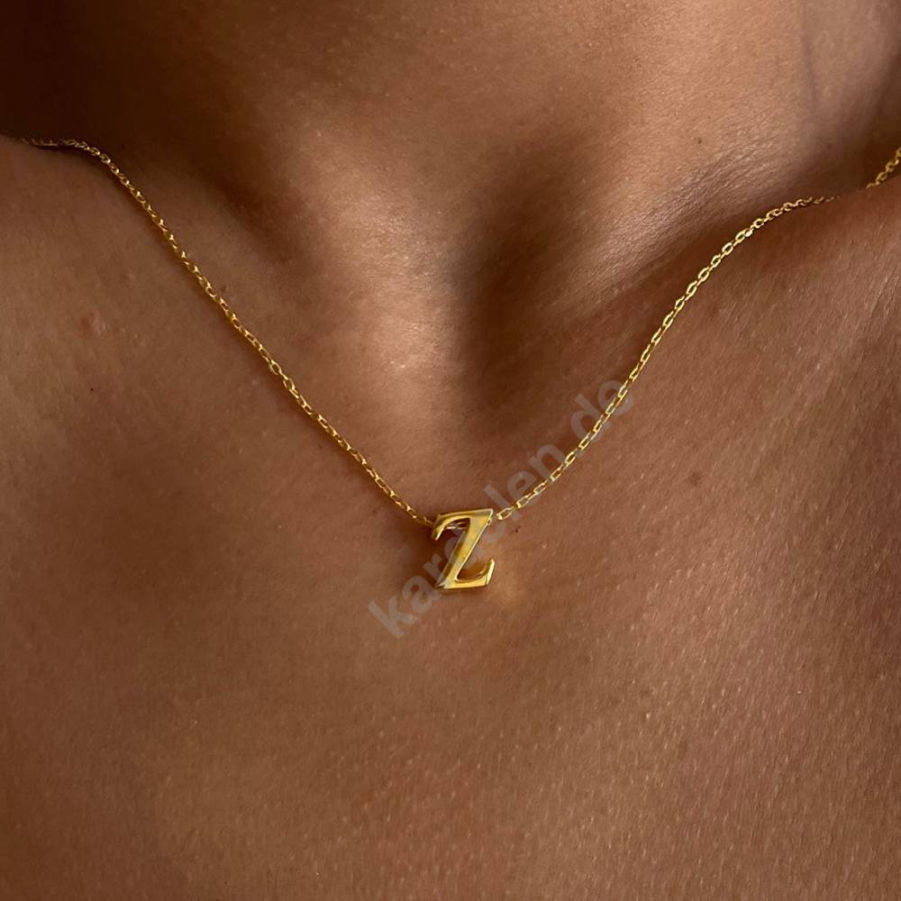 Kardelen 14K GOLD MINI BUCHSTABEN HALSKETTE Verkauf
