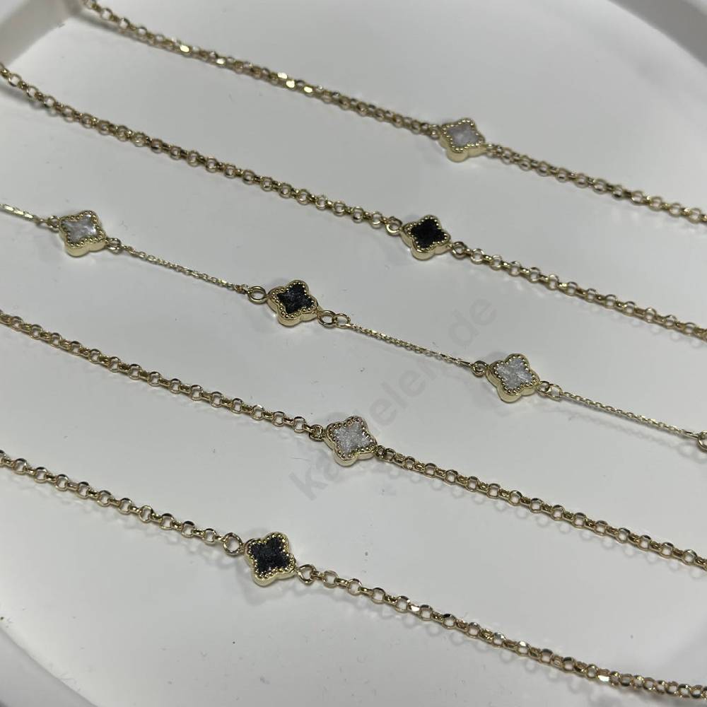 Kardelen 14K GOLD KLEE ARMKETTE III Hotsell