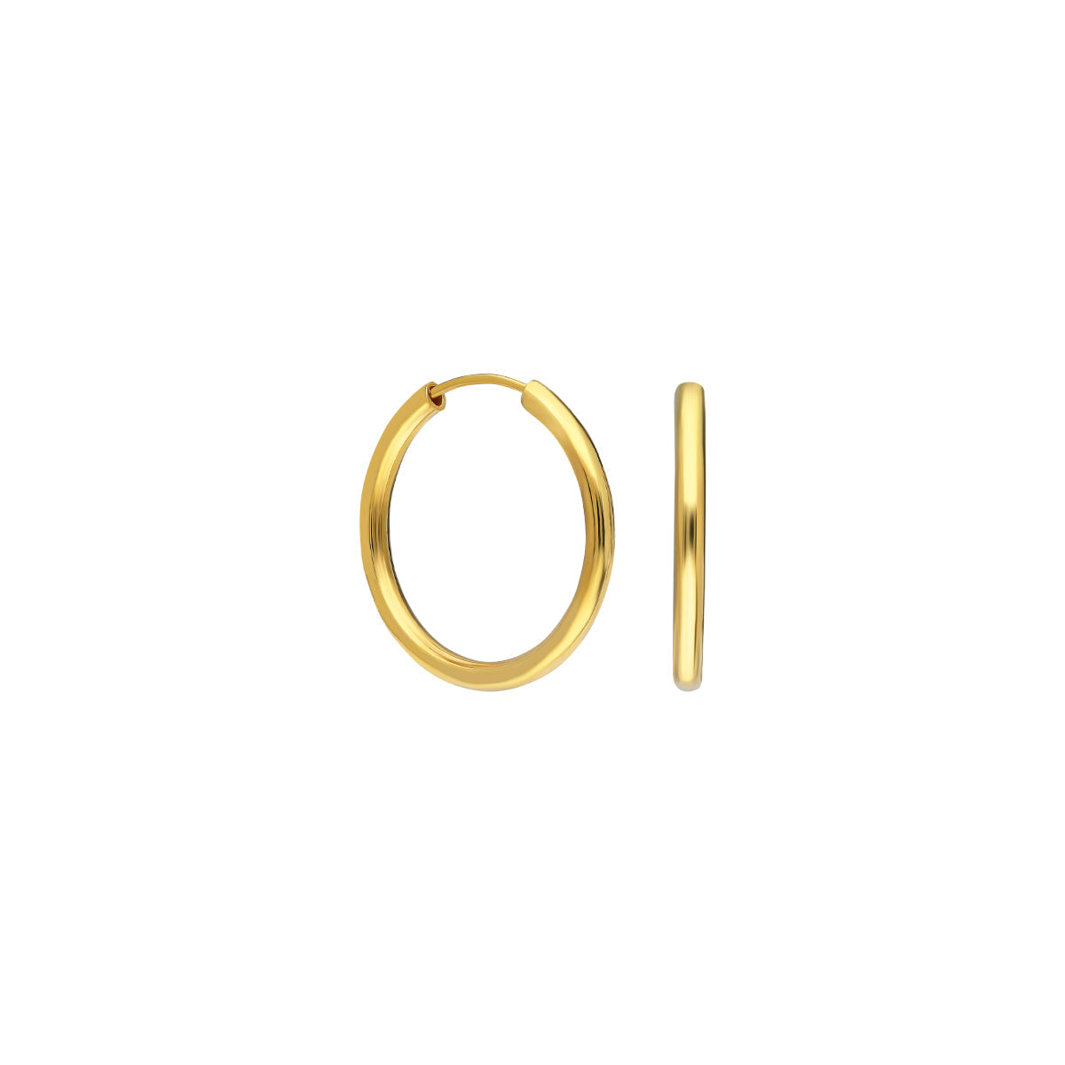 Kardelen 10mm Plain Hoop Earrings Sonderangebot