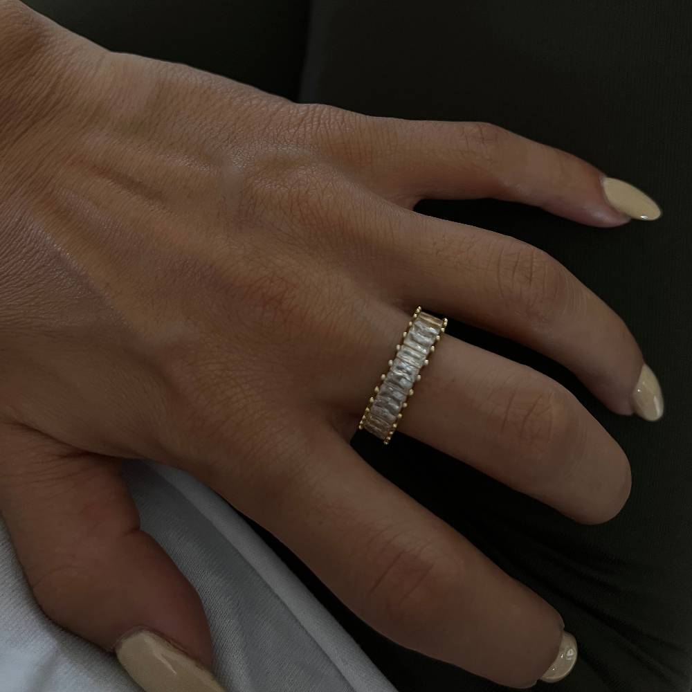 Kardelen Baguette Stones Ring - 925 SILBER Versandkostenfrei
