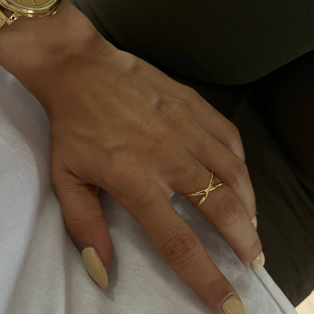 Kardelen Cross Ring - 925 SILBER Black Friday