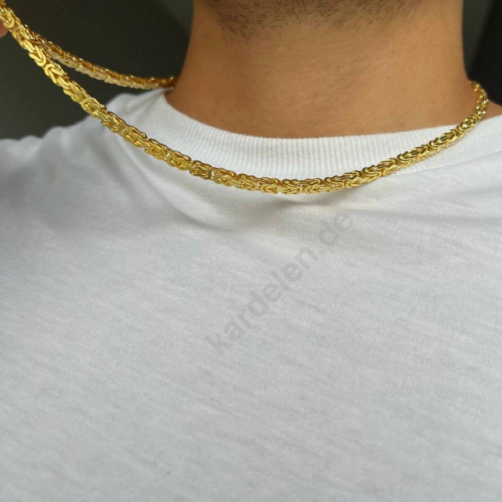 Kardelen 14K GOLD KÖNIGSKETTE Neuheiten