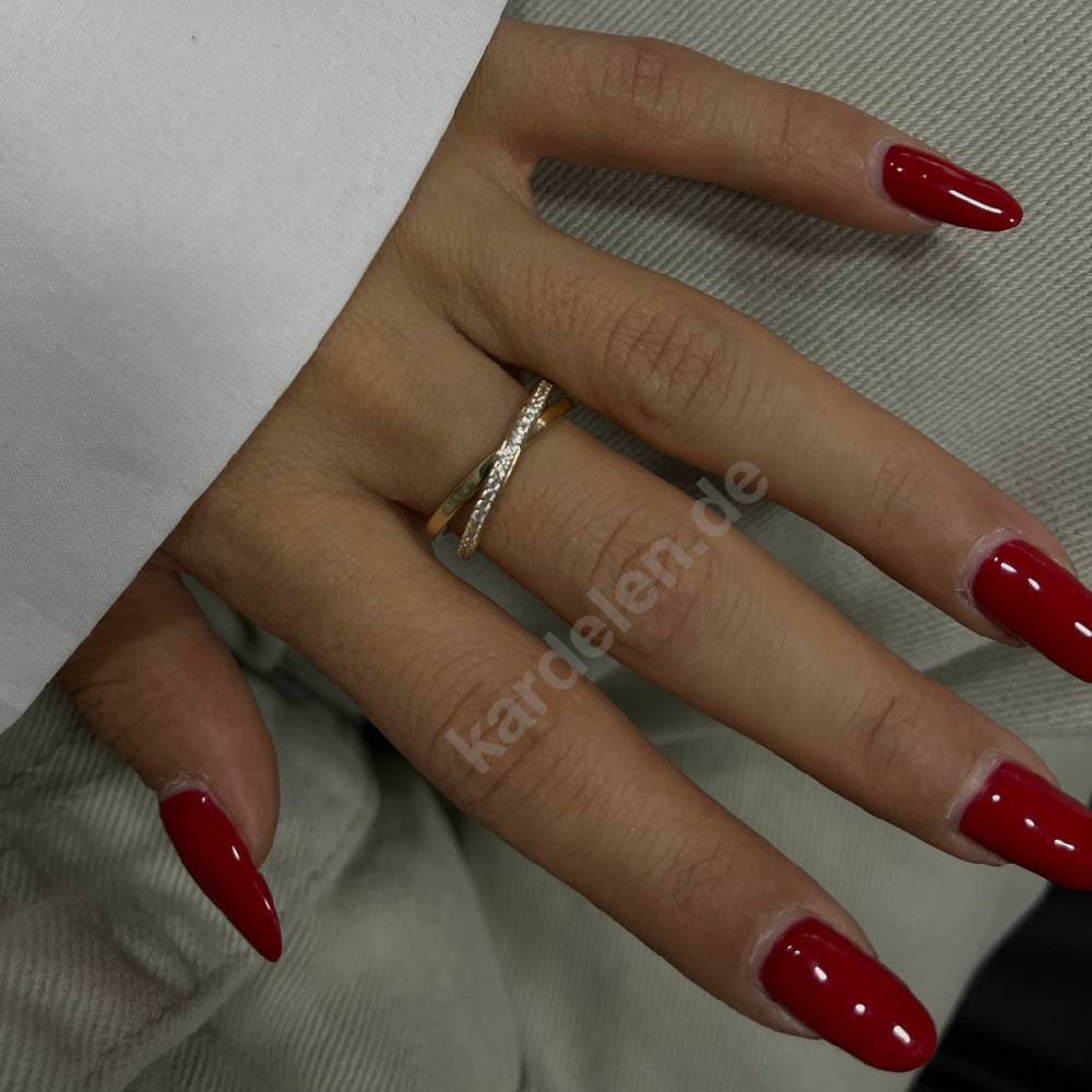Kardelen 14K Gold Circle Zirkonia Ring Tägliche Deals