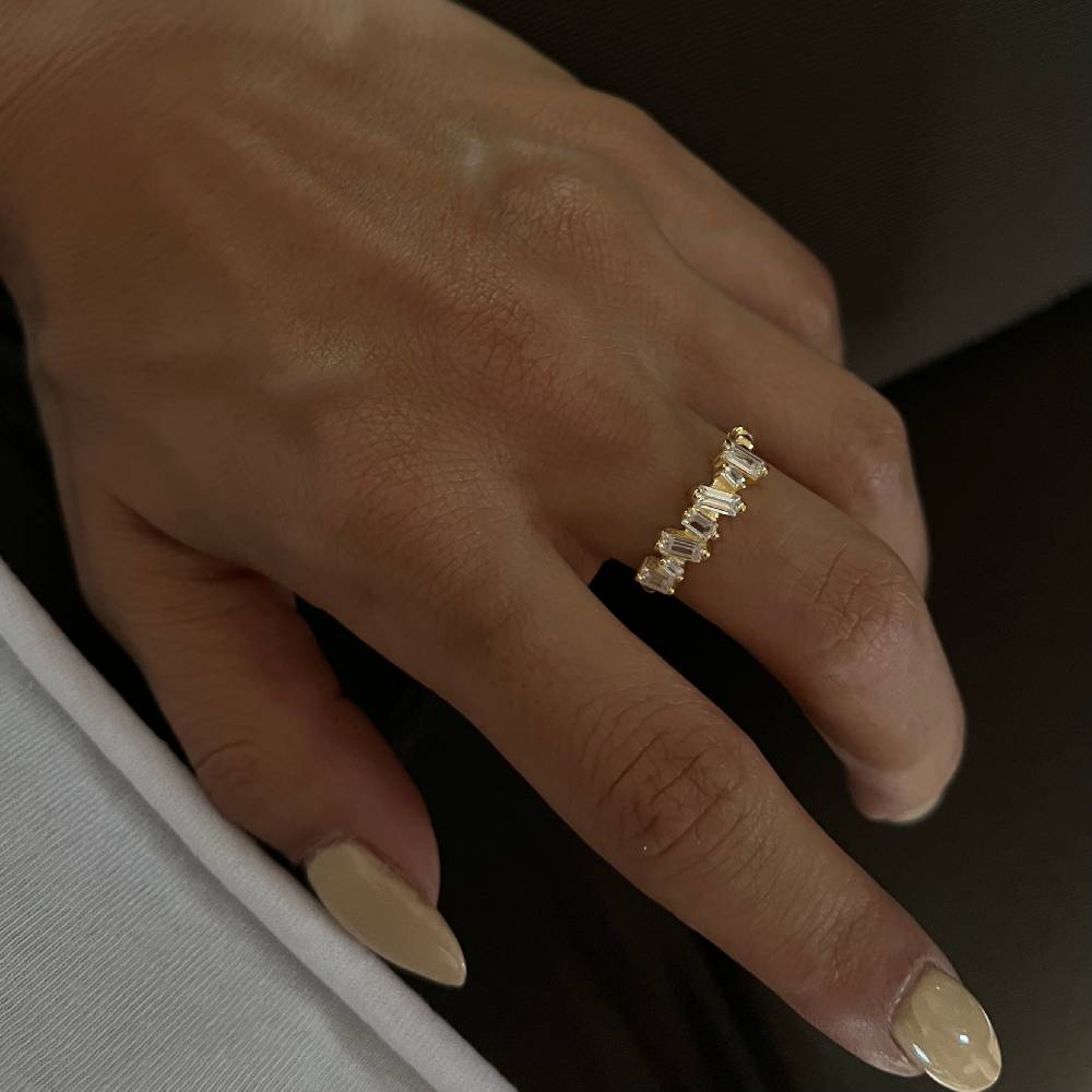 Kardelen BAGUETTE SHIFT RING - 925 SILBER Letzter Tag