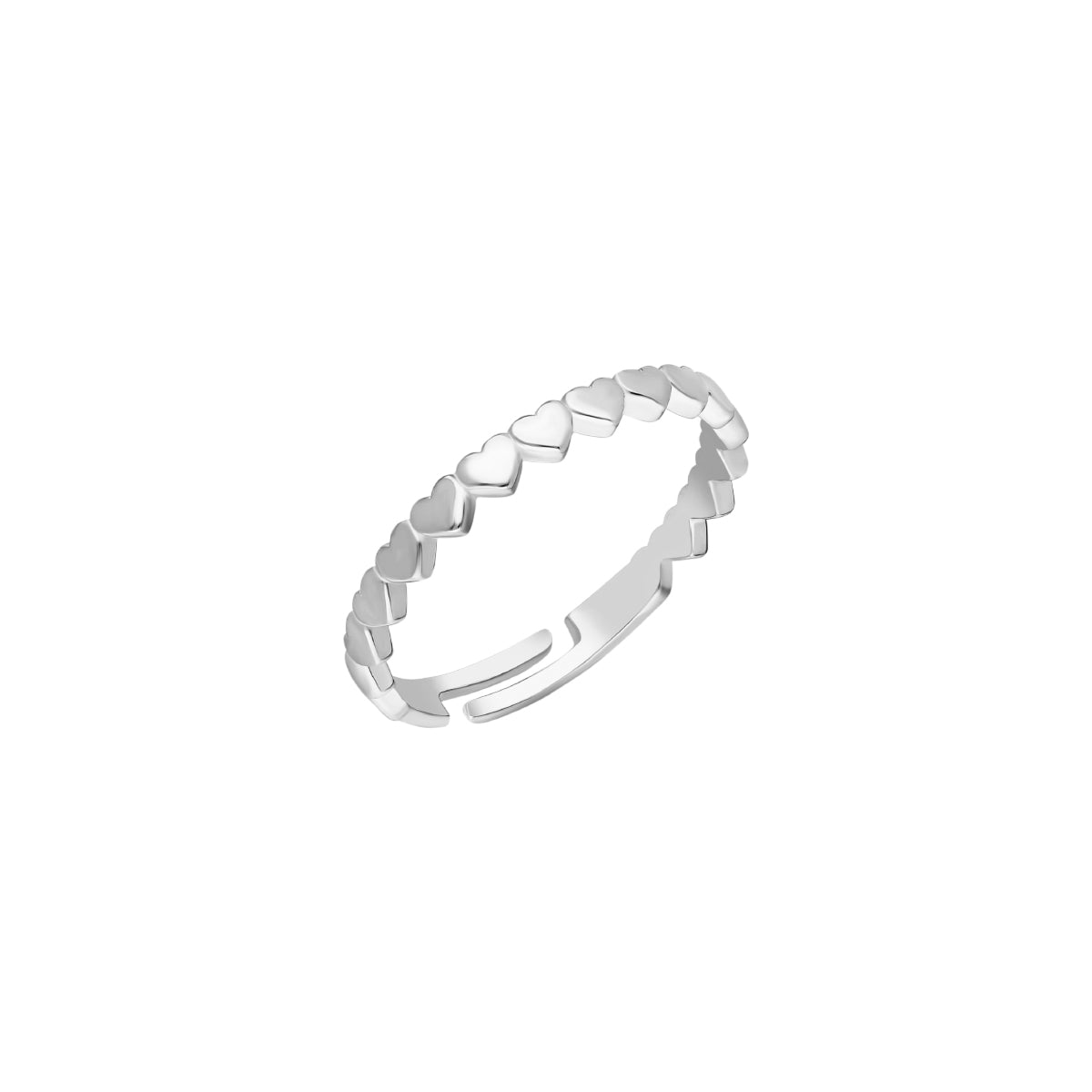 Kardelen Herz Line Ring - 925 SILBER Sonderangebot der Fabrik
