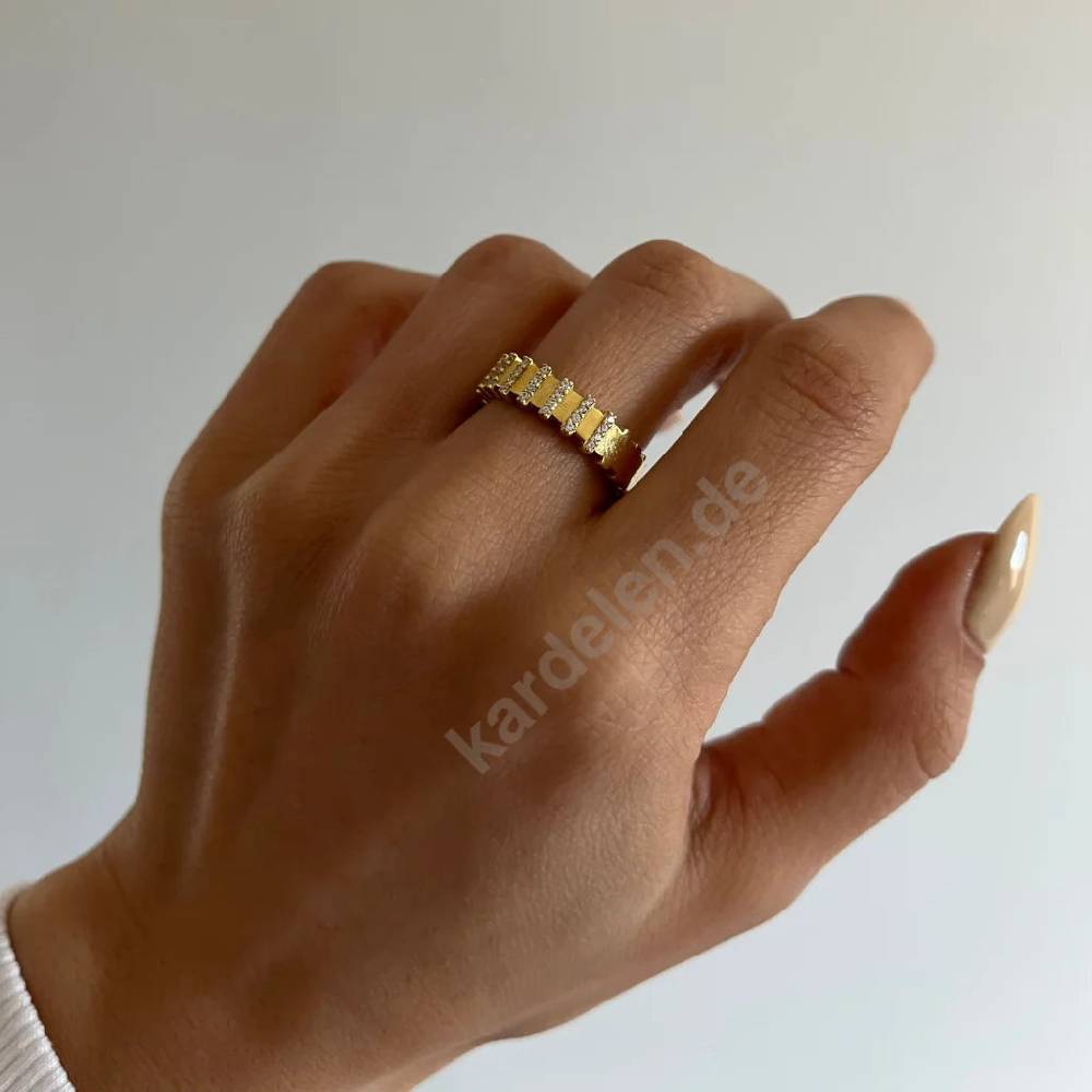 Kardelen Rose Ring - 925 SILBER Rabatte dieses Monats