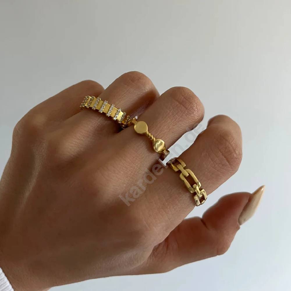 Kardelen Rose Ring - 925 SILBER Rabatte dieses Monats