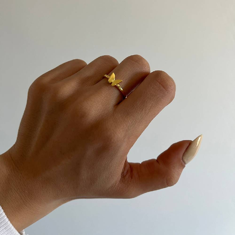 Kardelen Basic Schmetterling Ring - 925 SILBER Auslauf