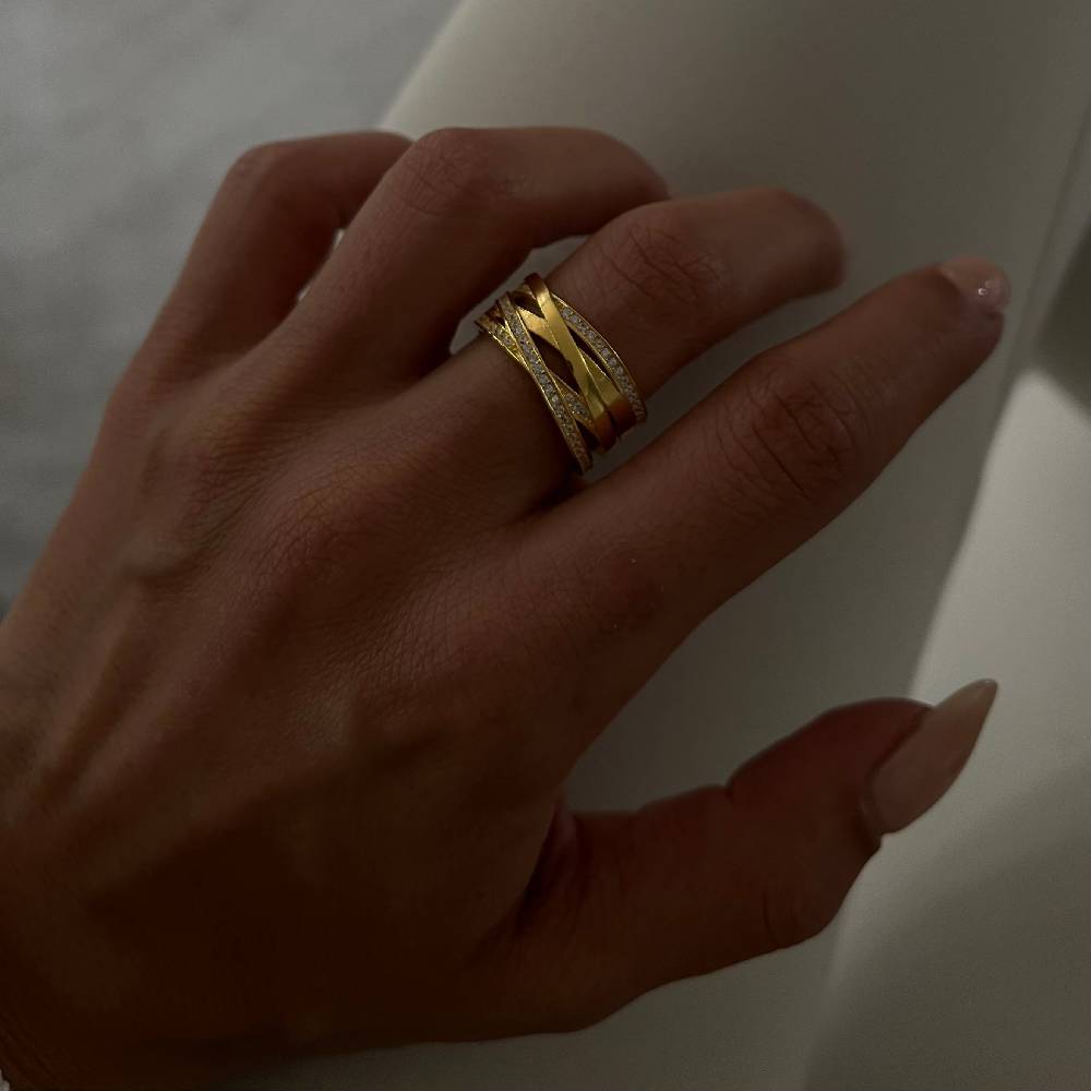 Kardelen Big Shaylee Zirkonia Ring - 925 SILBER Schlussverkauf