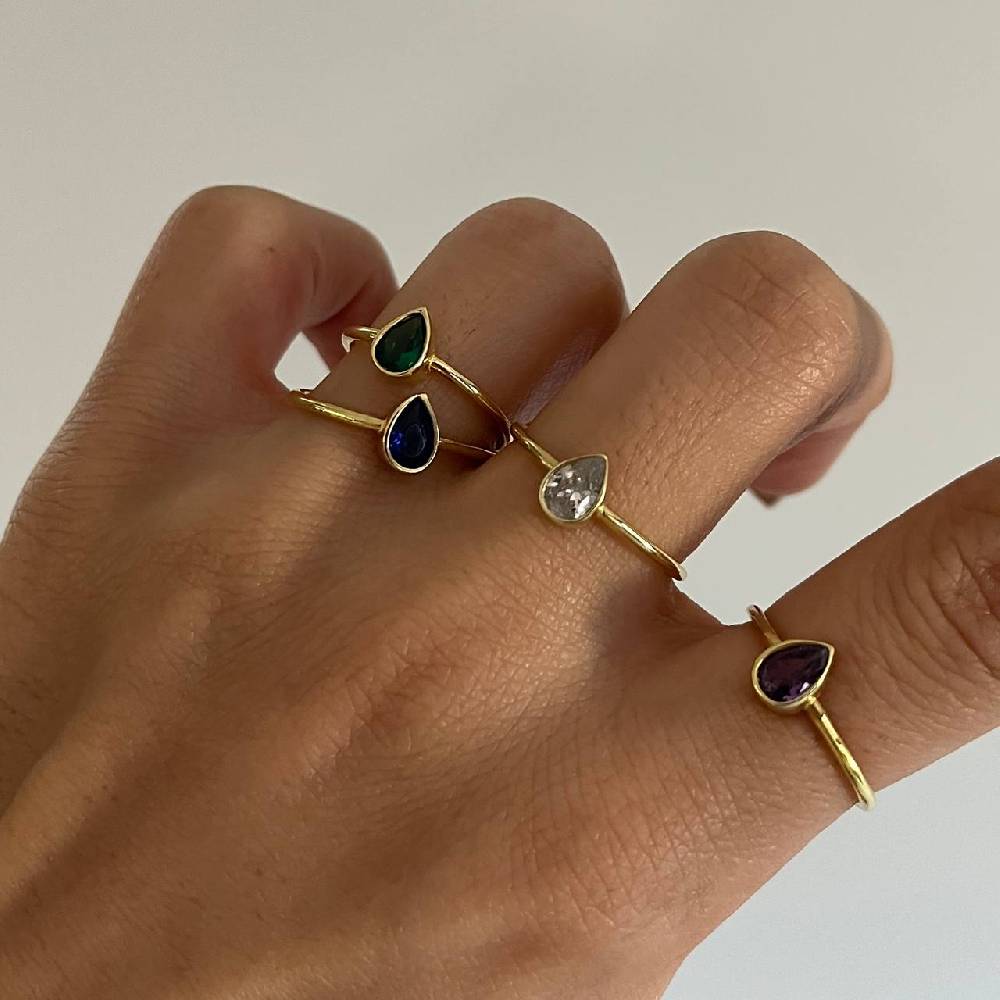 Kardelen Drop Ring - 925 SILBER Fabrikverkauf