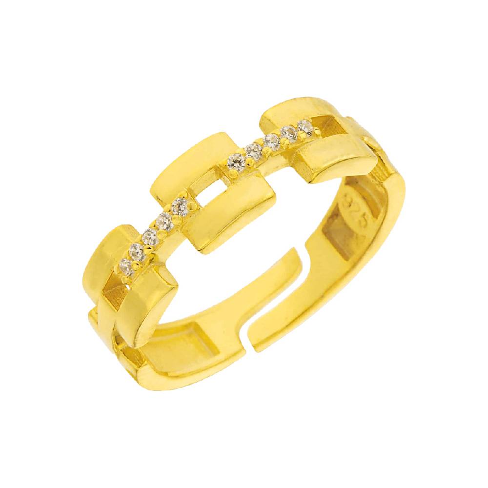 Kardelen Chain In Ring Zirkonia - 925 SILBER Blitzverkäufe