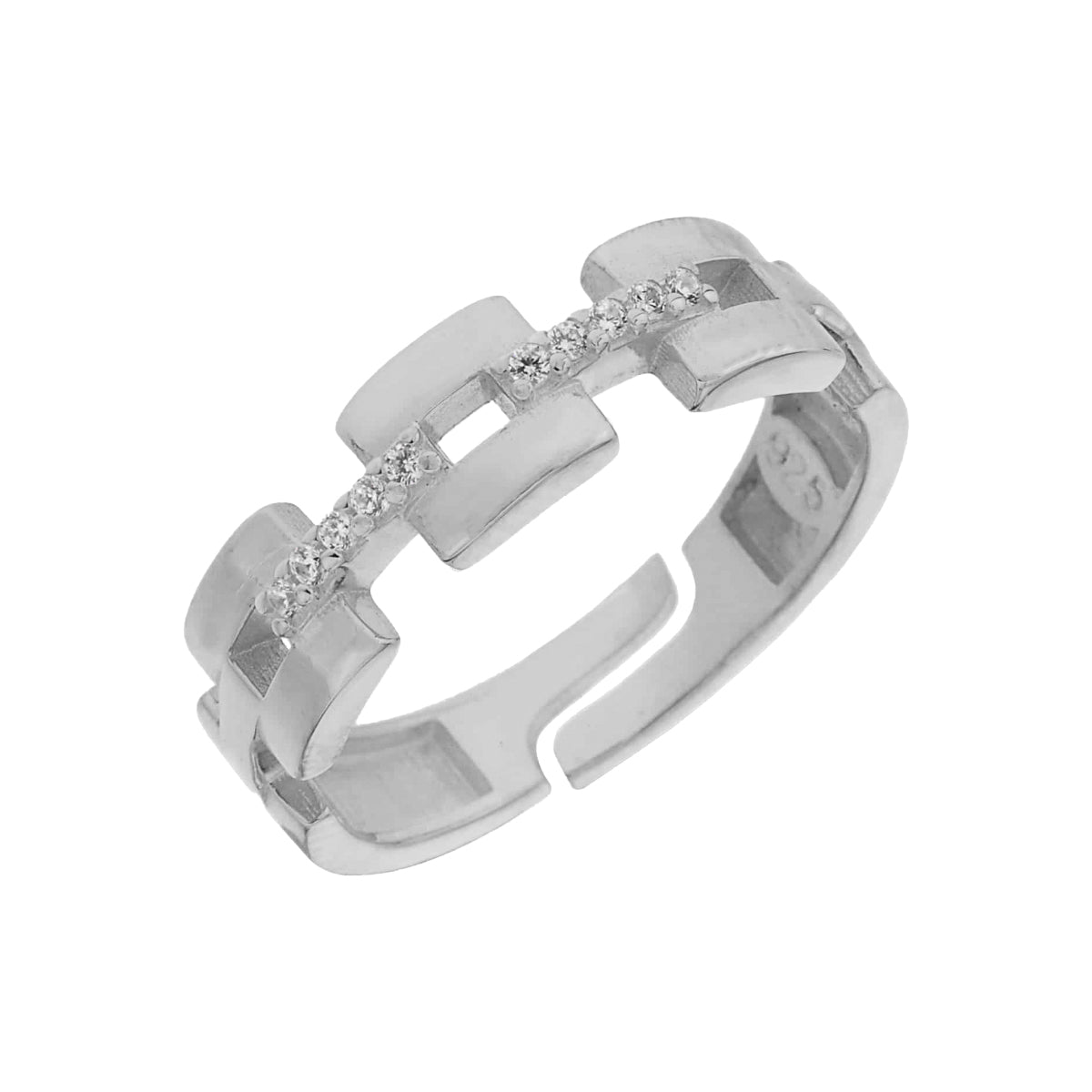 Kardelen Chain In Ring Zirkonia - 925 SILBER Blitzverkäufe