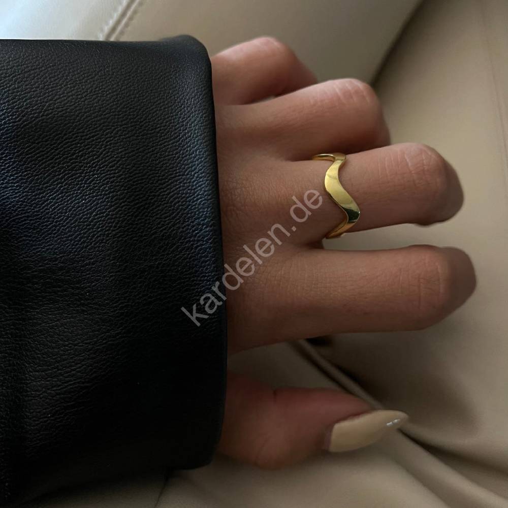 Kardelen Wave Ring - 925 SILBER Fabrik Onlineshop