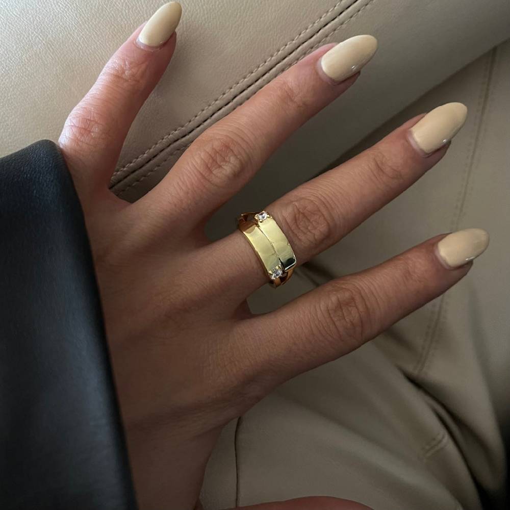 Kardelen Two Zirkonia Ring - 925 SILBER Saisonschlussverkauf