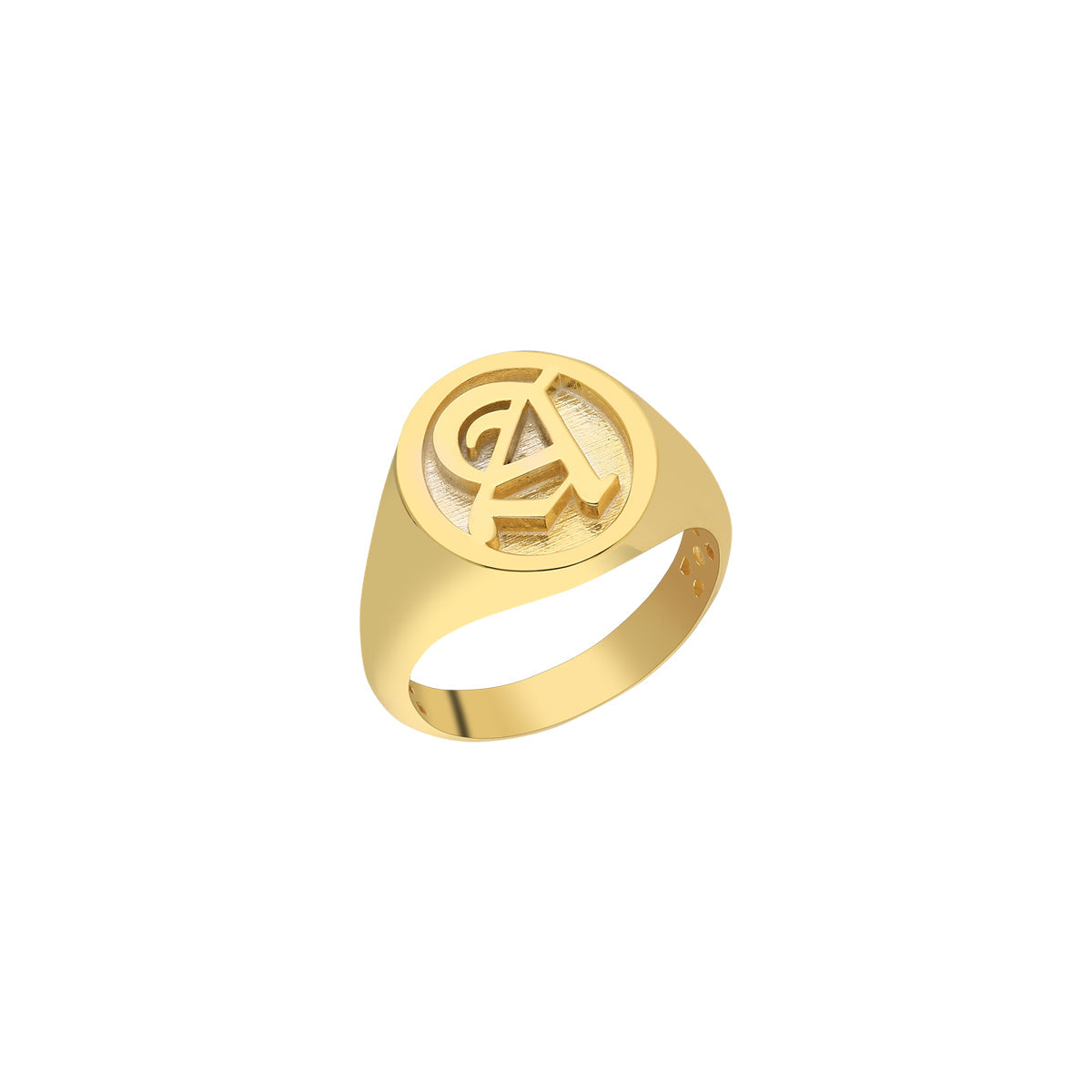 Kardelen Buchstaben Ritter Ring - 925 SILBER Valentinstagsangebot