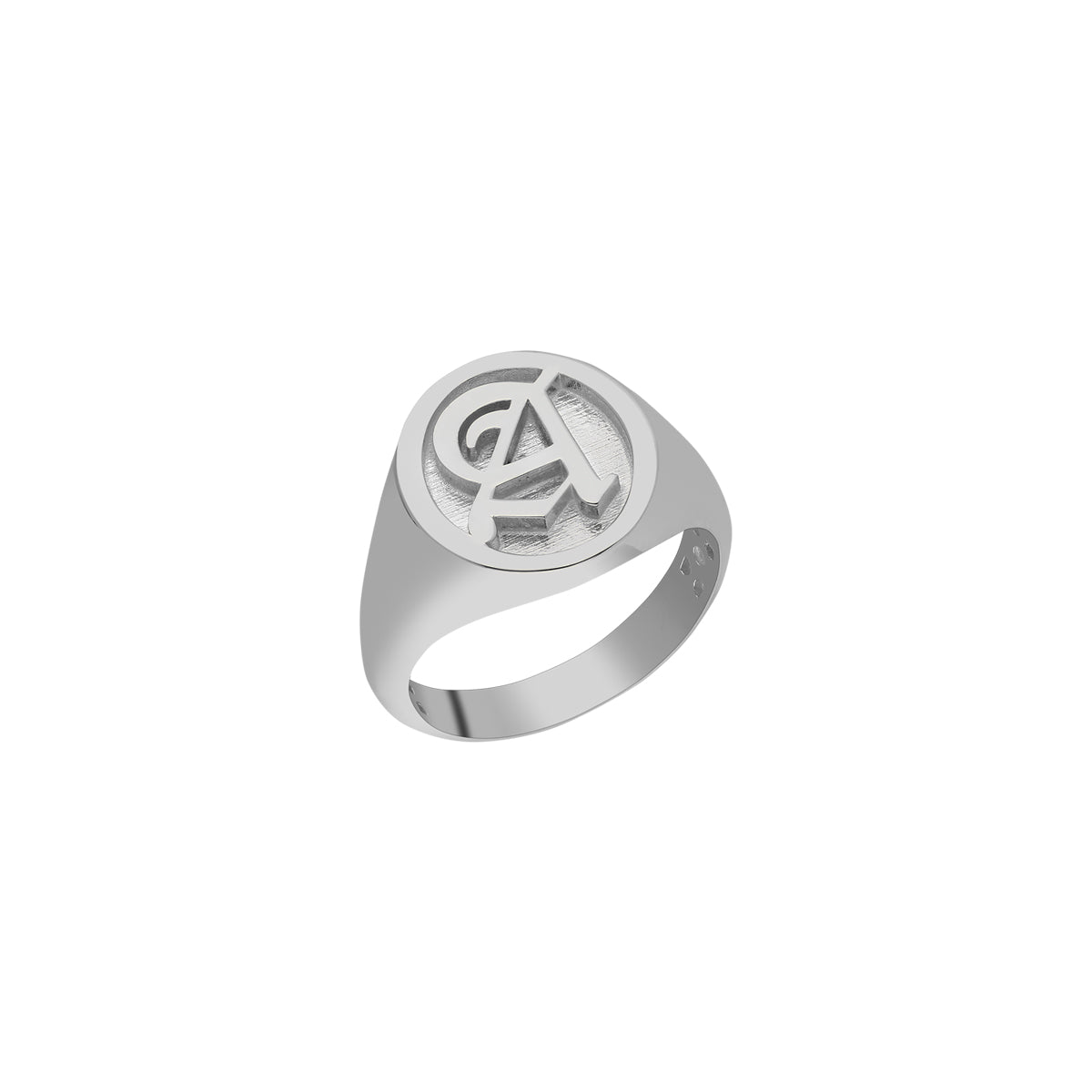 Kardelen Buchstaben Ritter Ring - 925 SILBER Valentinstagsangebot