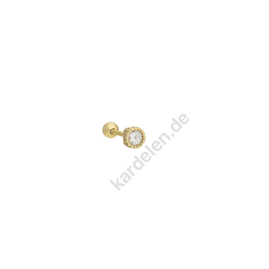 Kardelen Zirkonia Piercing - 925 SILBER Lagerräumung