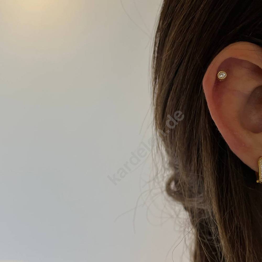 Kardelen Zirkonia Piercing - 925 SILBER Lagerräumung