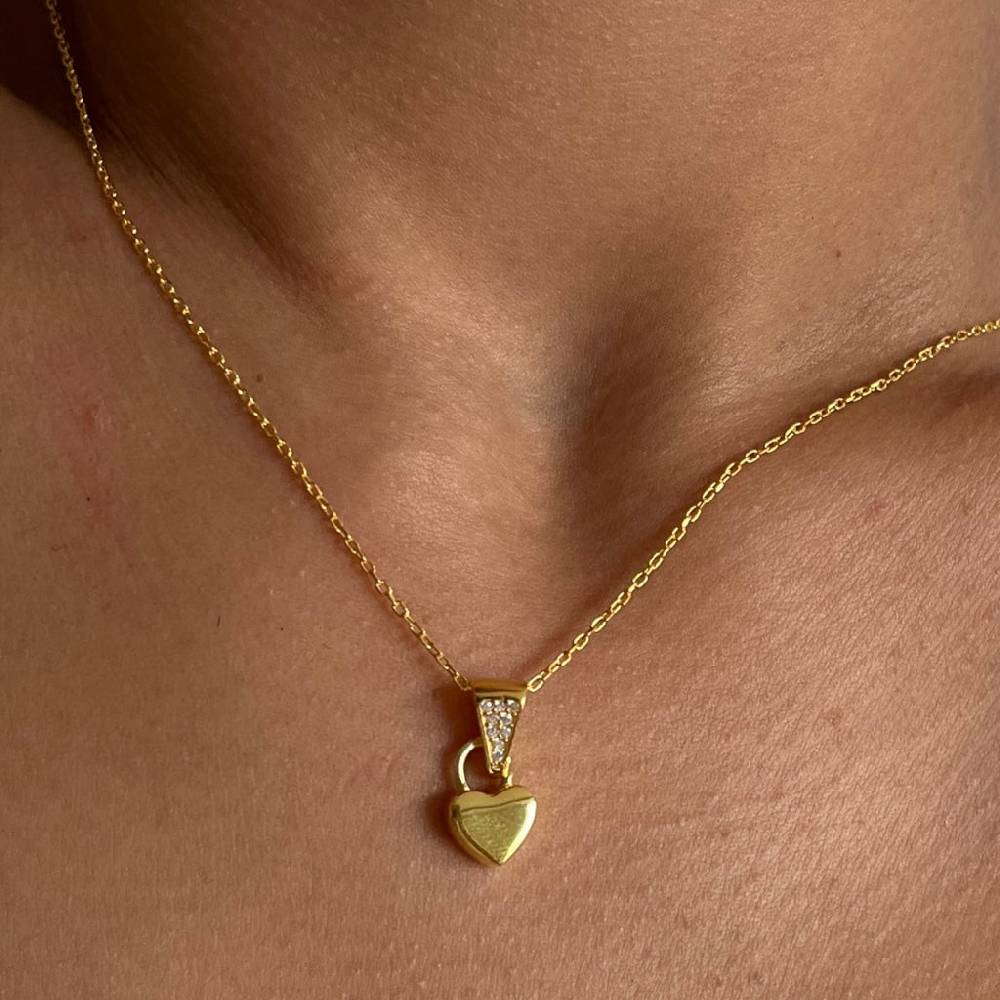 Kardelen Klein Herz Kette - 925 SILBER Heißer Verkauf
