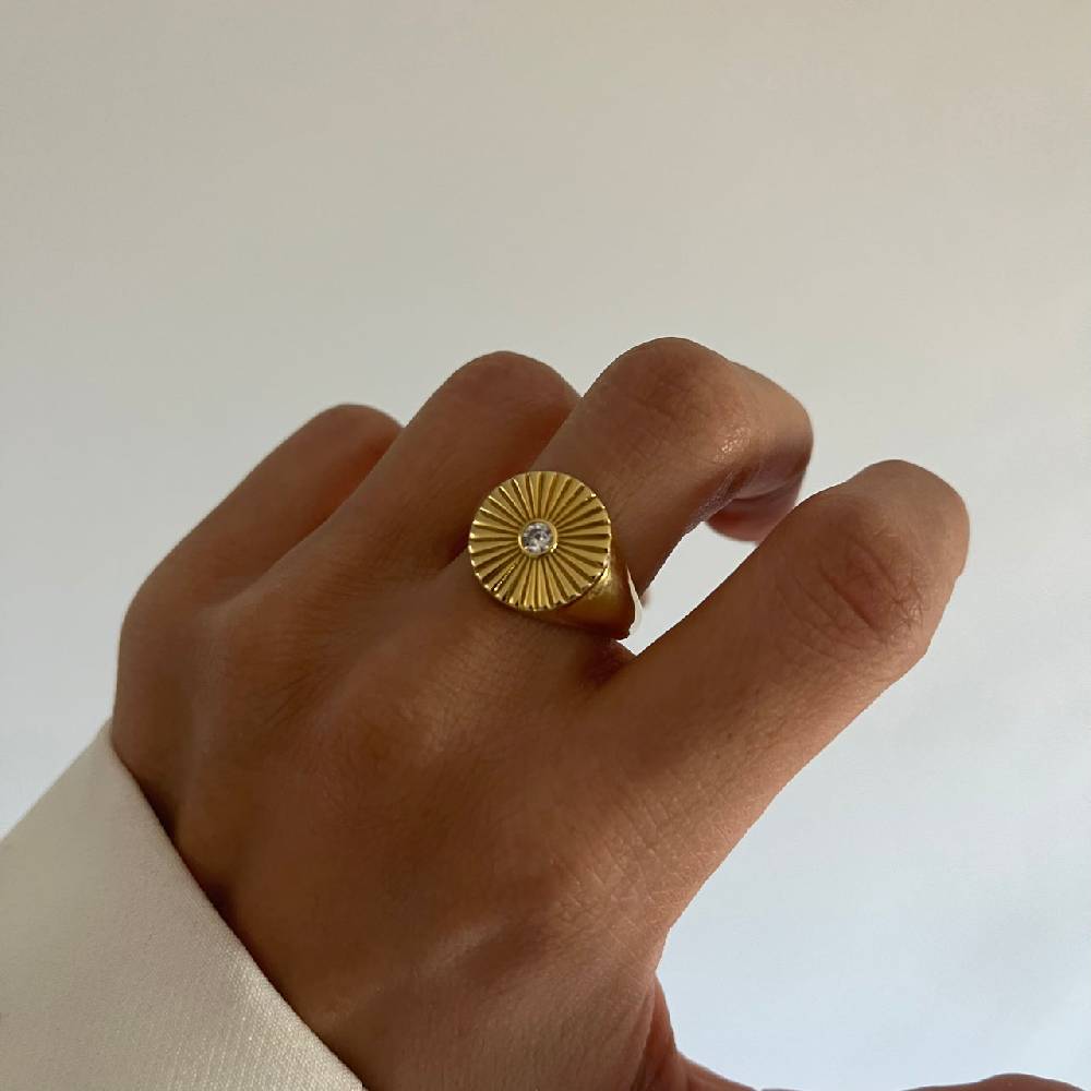 Kardelen Daisy Solitaire Ring - 925 SILBER Neueste Mode