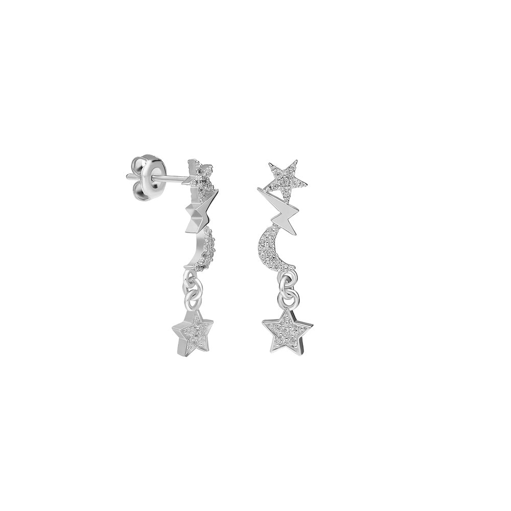 Kardelen Symbolisierte Ohrringe mit Zirkonia - 925 SILBER Zeitlich begrenztes Angebot