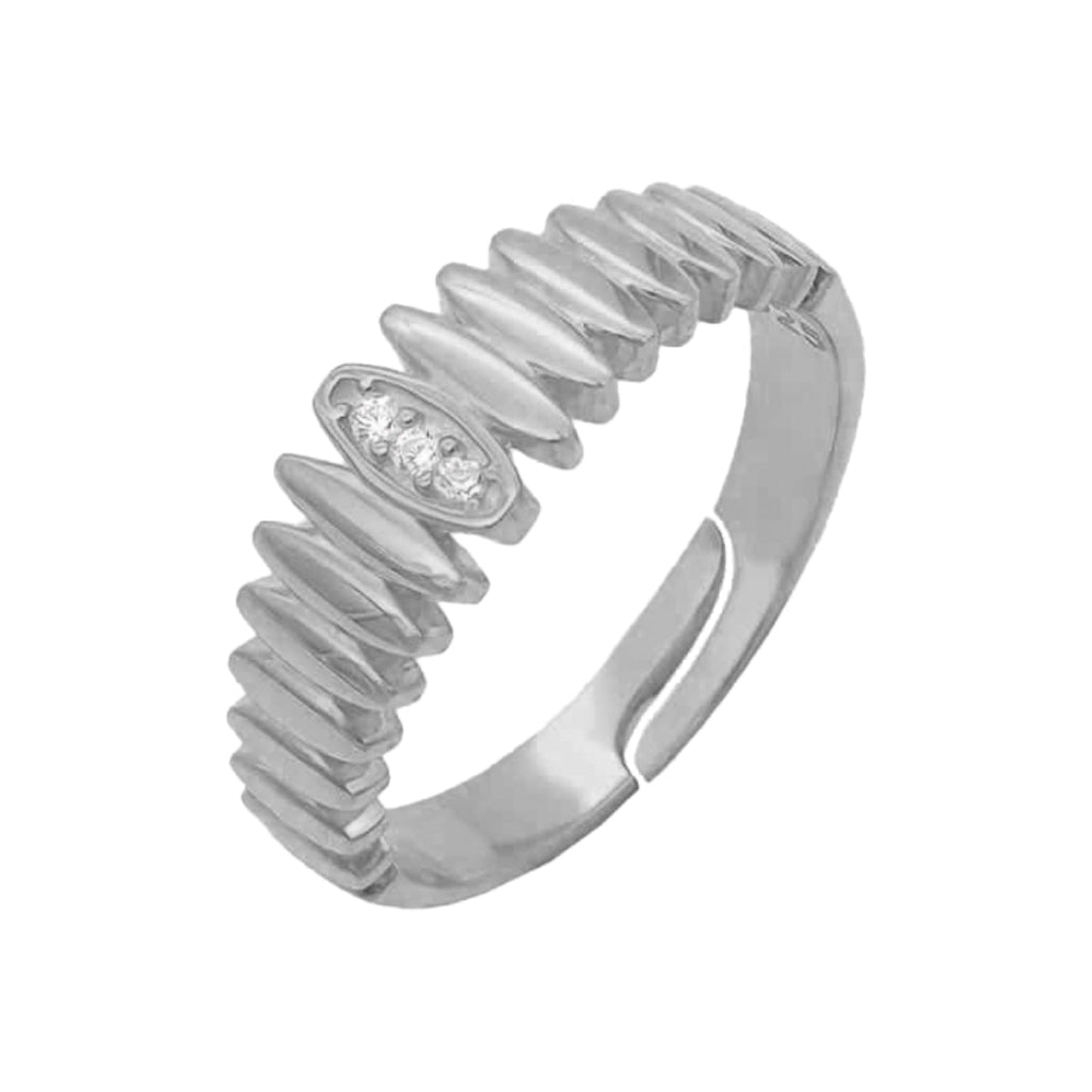 Kardelen Wave Design Zirkonia Ring - 925 SILBER Große Rabatte