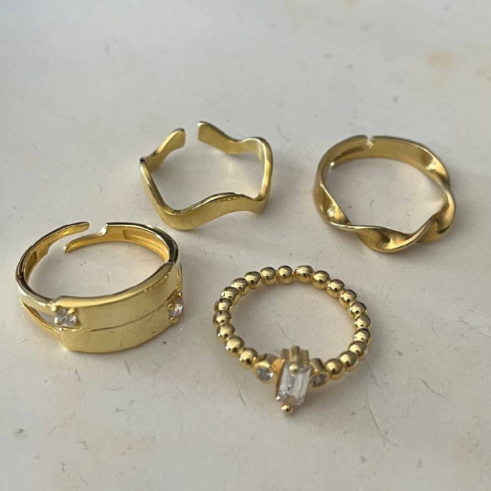 Kardelen Wave Design Zirkonia Ring - 925 SILBER Große Rabatte