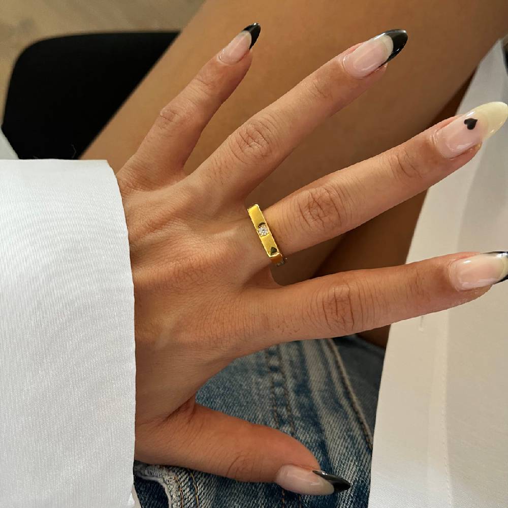 Kardelen Basic Solitaire Ring - 925 SILBER Nur für heute
