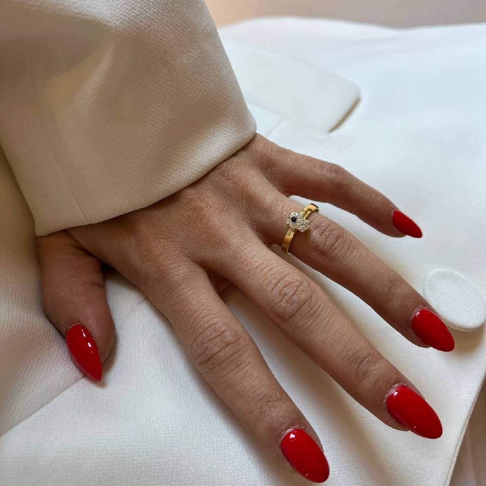 Kardelen Fatimas Hand Ring Zirkonia - 925 SILBER Vierteljährliche Förderung