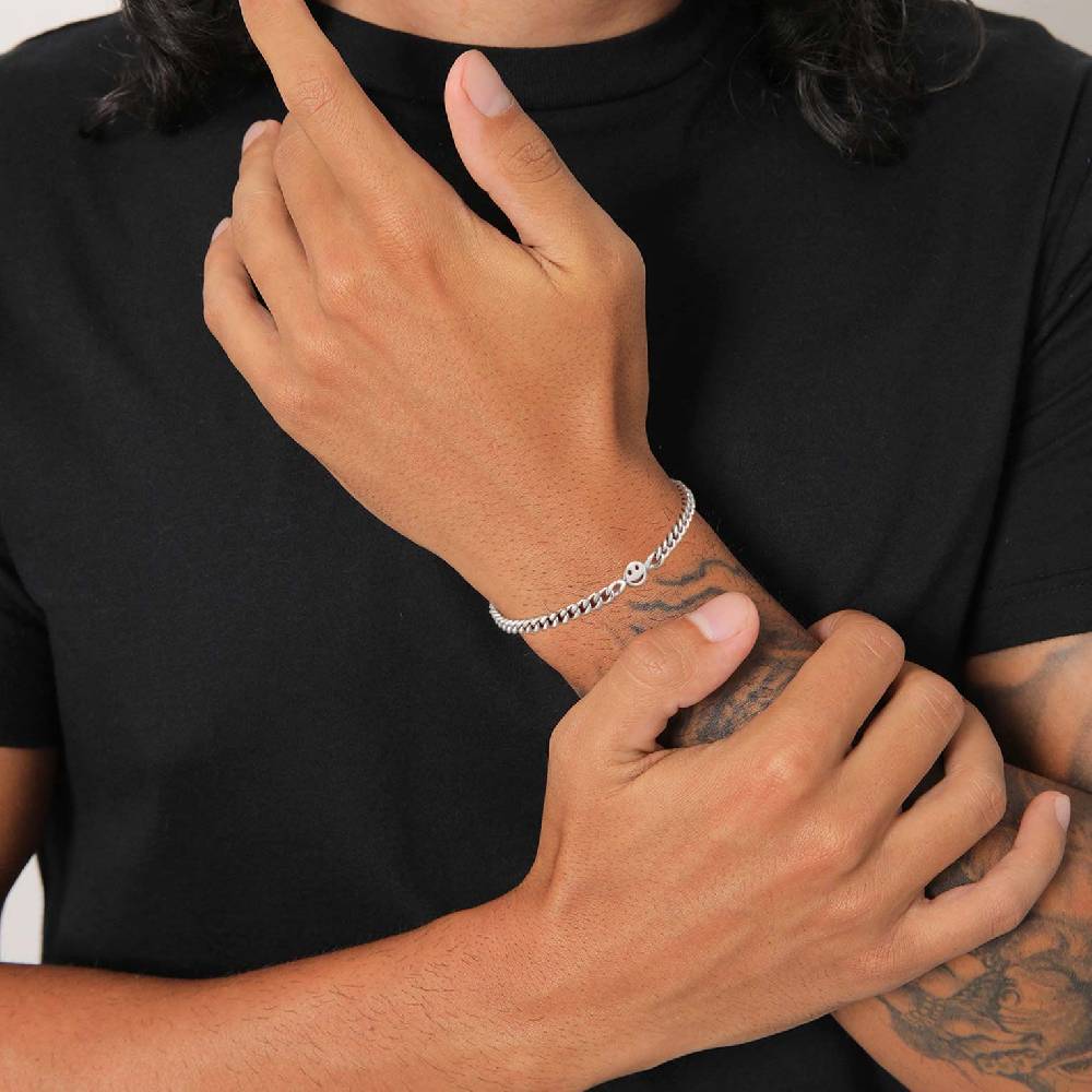 Kuzzoi Panzer-Armband mit Smiling Face Letzte 3 Tage
