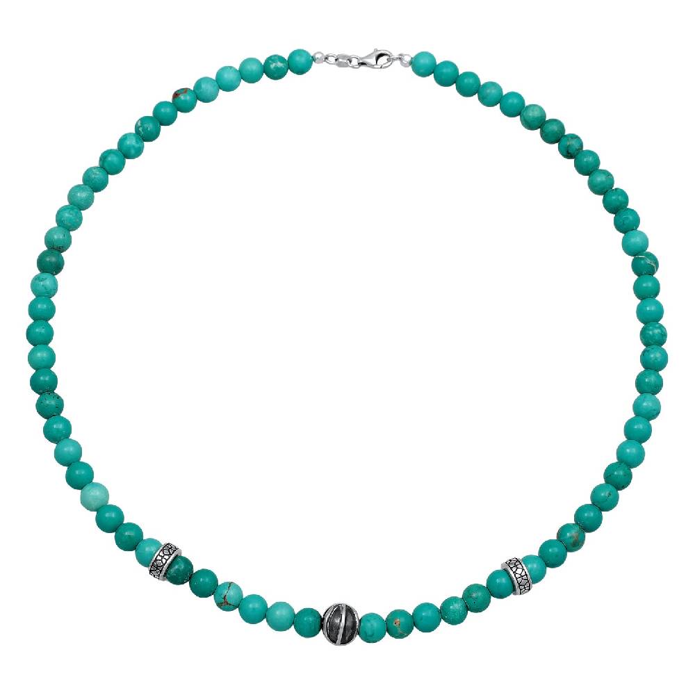 Kuzzoi Halskette Beads Vintage | Howlith (Türkis) Super Rabatt