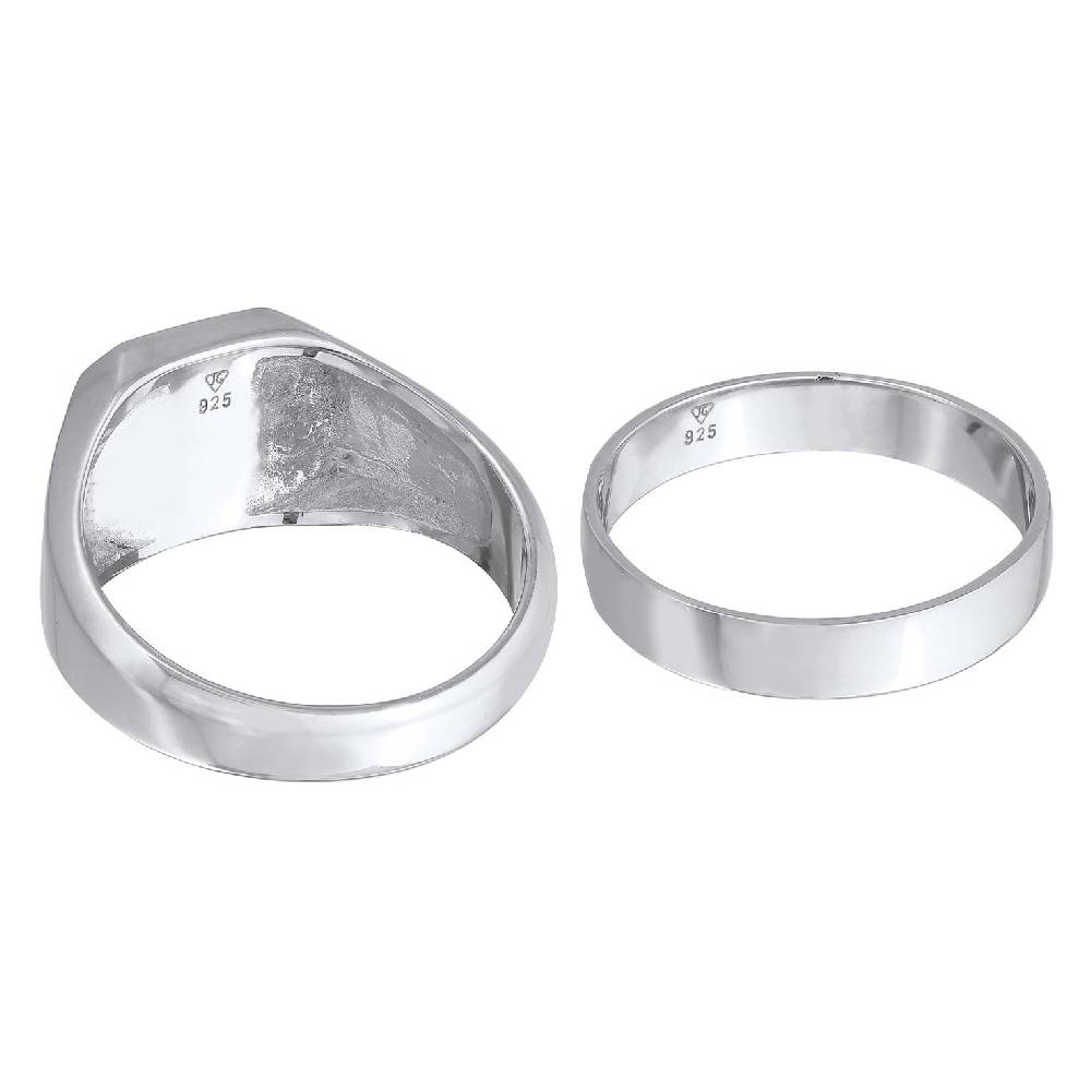 Kuzzoi Siegelring 2er Set | Emaille Begrenzt auf 3 Tage