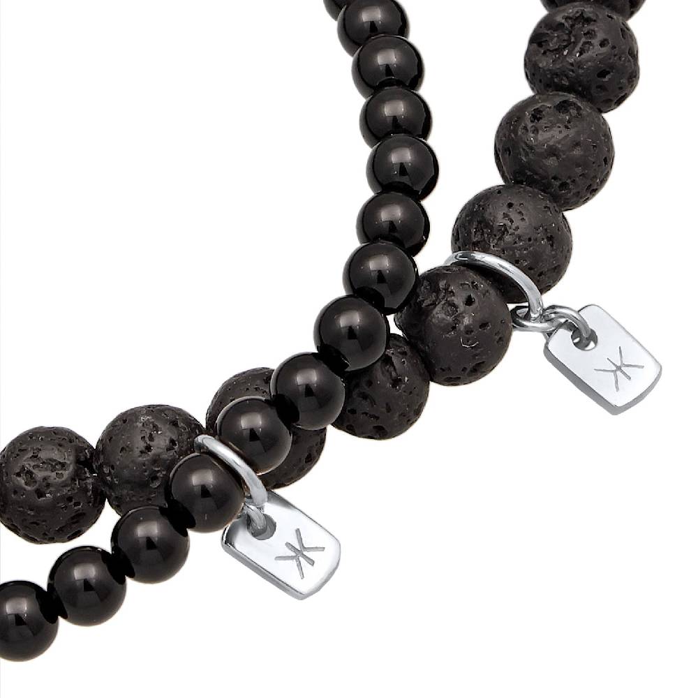Kuzzoi Armbandset Perlen | Lava, Onyx (Schwarz) Im Verkauf