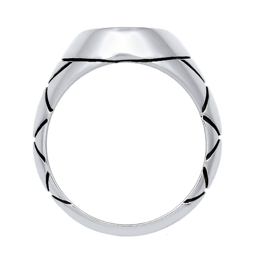 Kuzzoi Siegelring Oval Strukturiert | Emaille Angebote