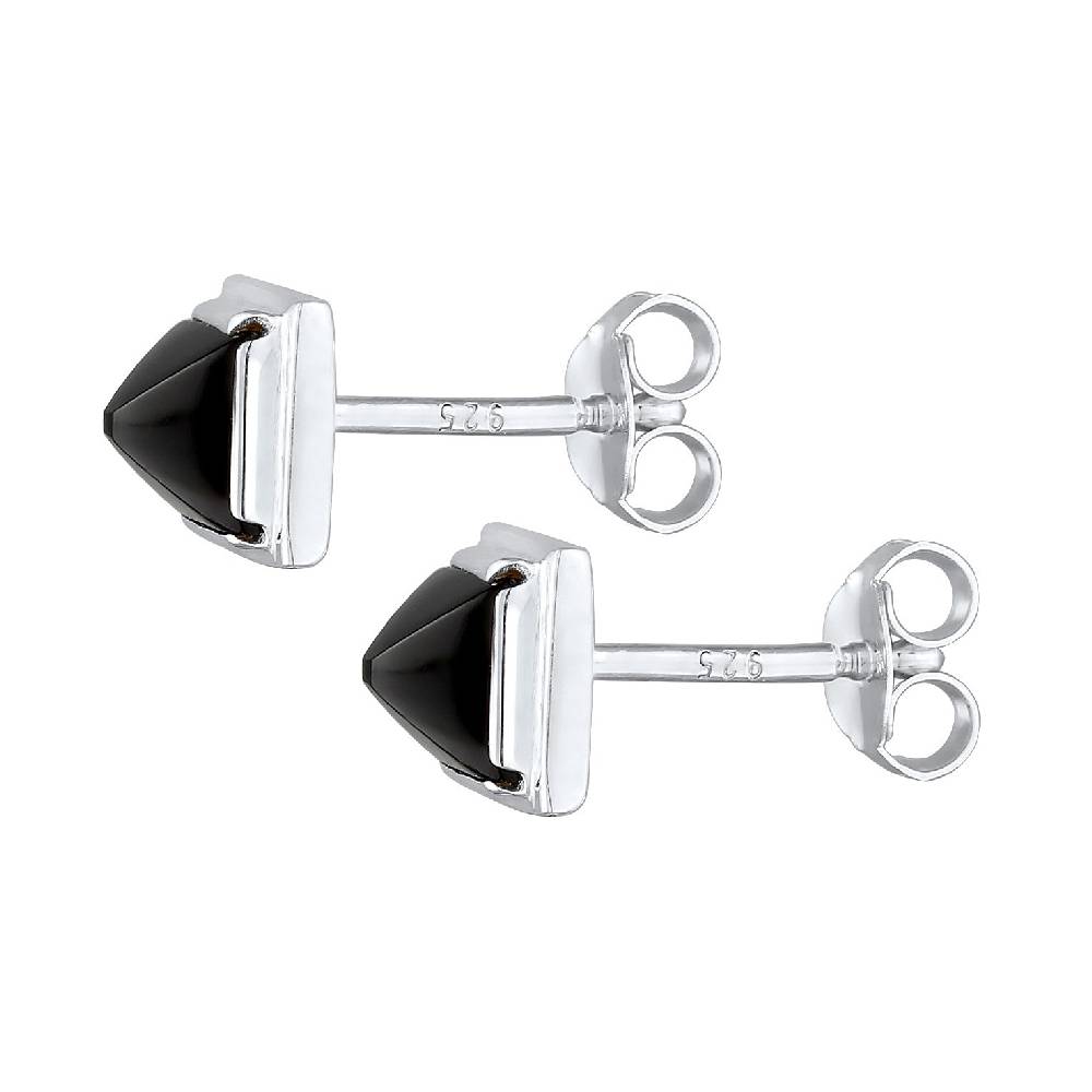 Kuzzoi Ohrstecker Pyramide | Onyx (Schwarz) im Angebot