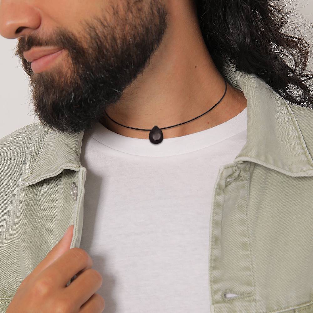 Kuzzoi Choker Tropfen | Satin, Onyx (Schwarz) Schlussverkauf