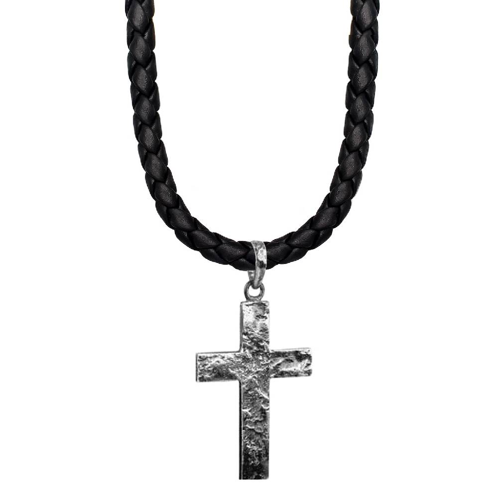 Kuzzoi Halskette Kreuz | Leder Begrenztes Angebot