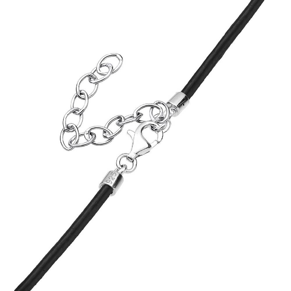 Kuzzoi Glieder-Halskette Kreuz | Leder Blitzangebot