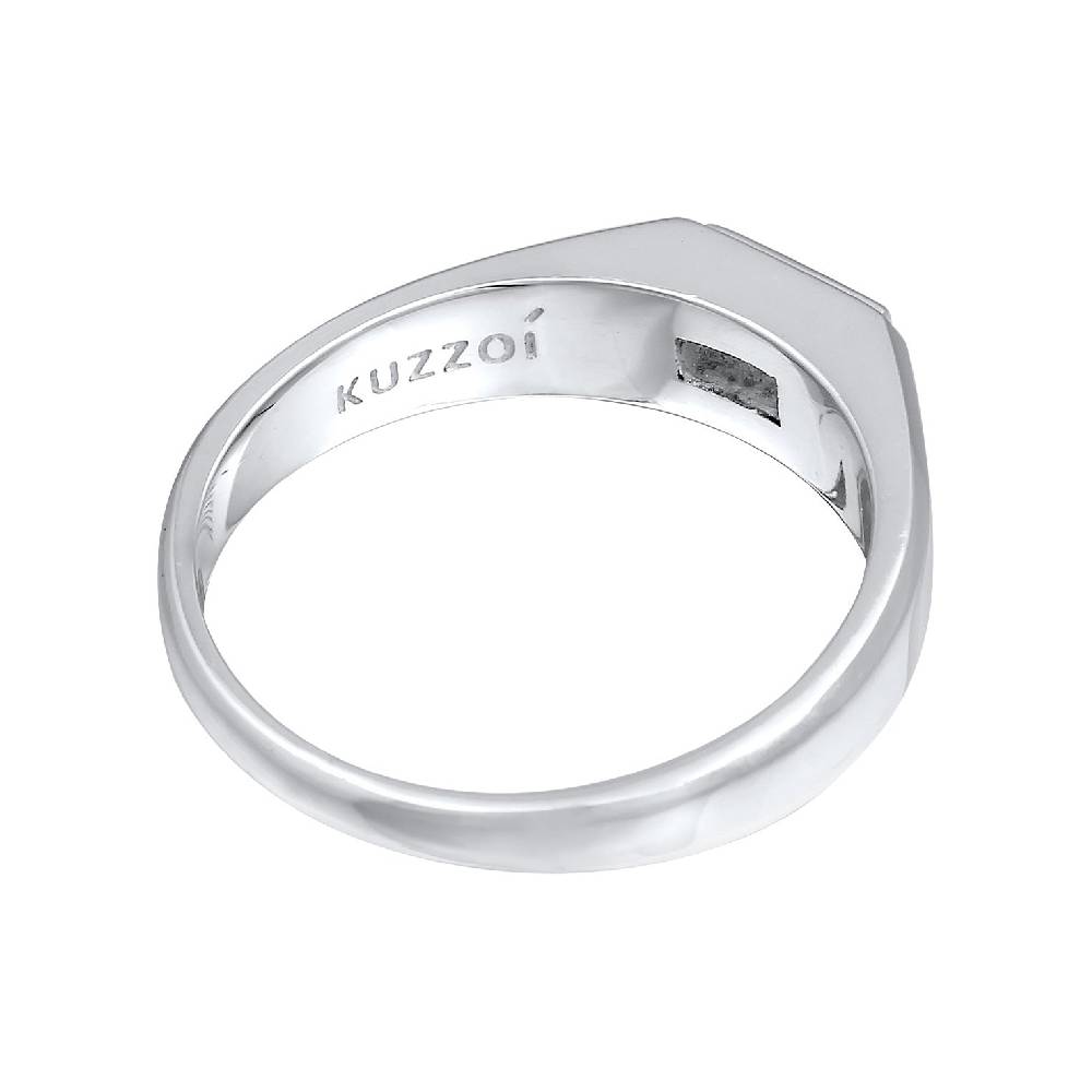 Kuzzoi Siegelring Quadrat | Topas (Weiß) Räumungsverkauf