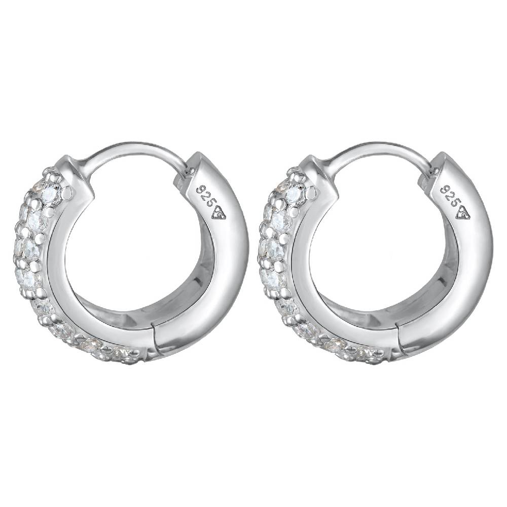 Kuzzoi Creolen Chunky | Zirkonia (Weiß) Tägliche Deals