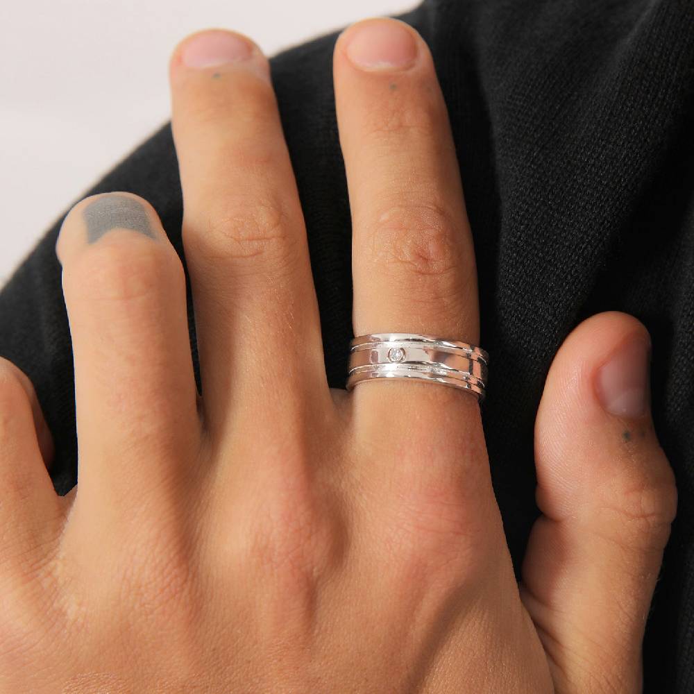 Kuzzoi Bandring Massiv | Diamant (0.03 ct) Letzte 3 Tage