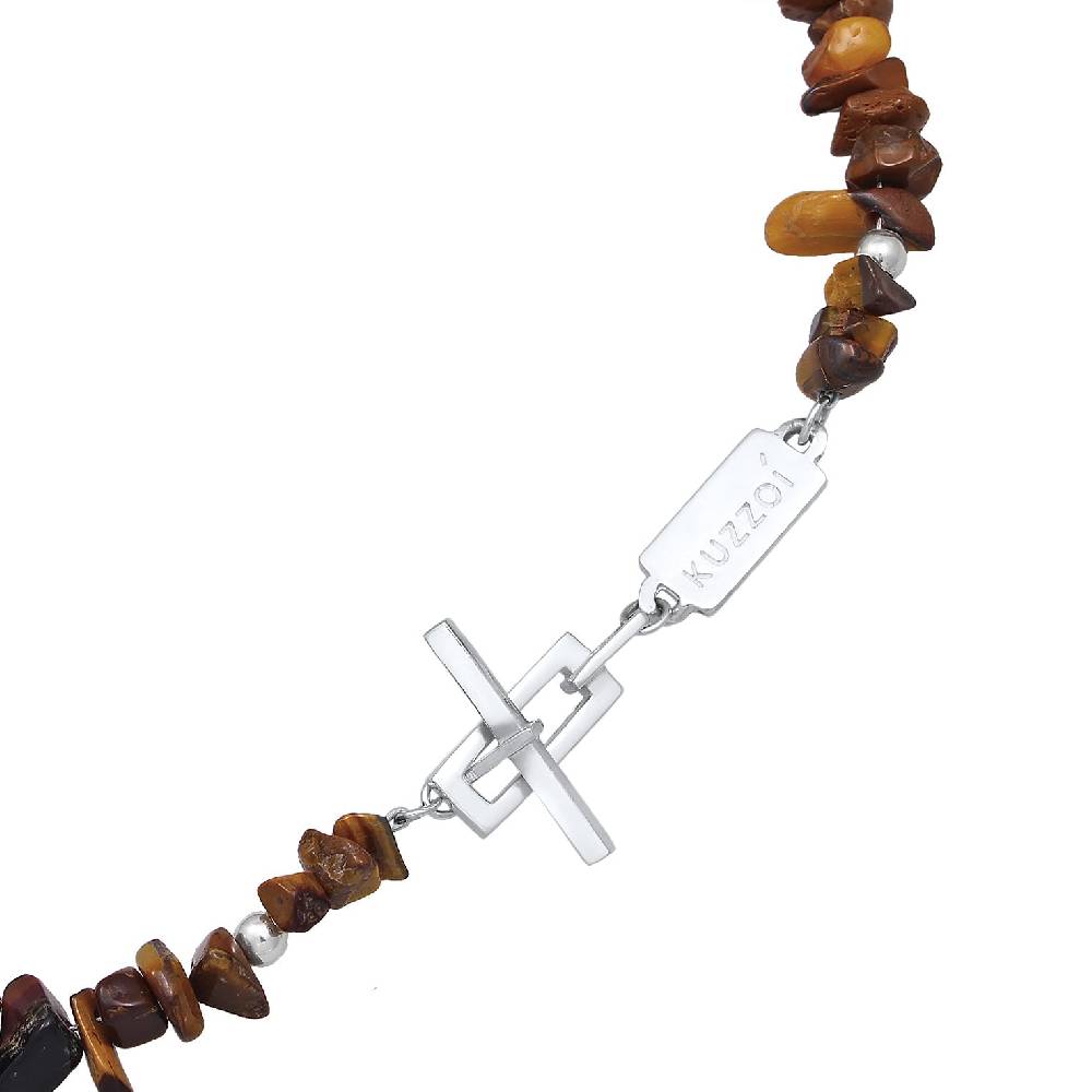 Kuzzoi Halskette Edelstein Splitter | Tigerauge (Braun) Nur für heute
