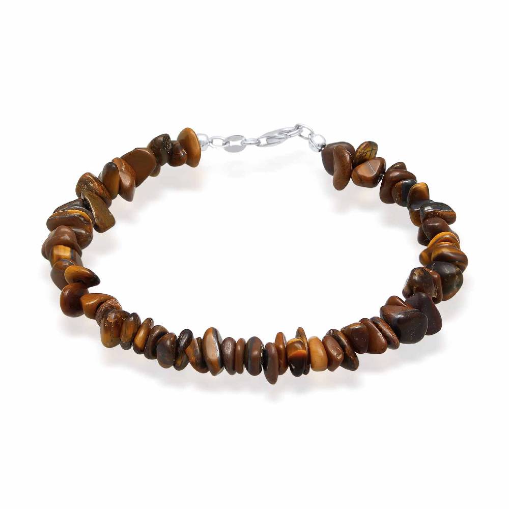 Kuzzoi Armband Splitter Natur | Tigerauge Edelsteine Sonderangebot der Fabrik