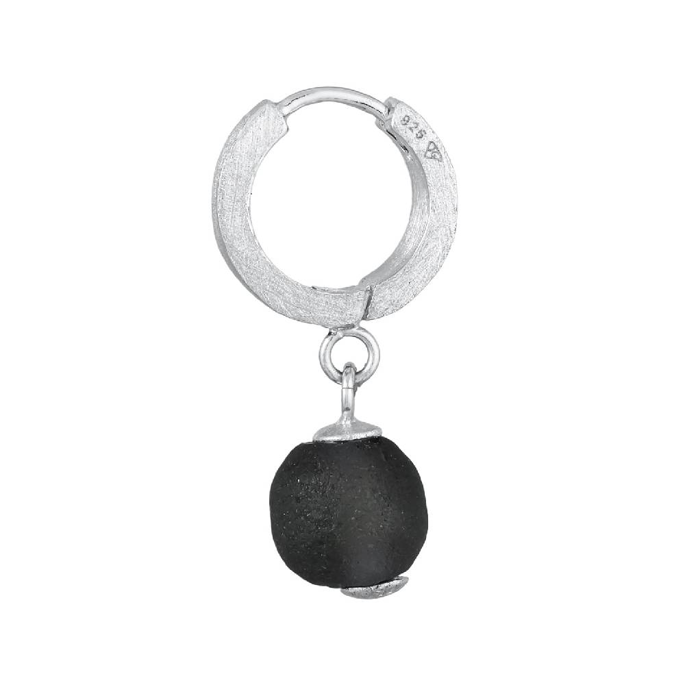 Kuzzoi Single Creole | Glasperle (Schwarz) Speichern exportieren