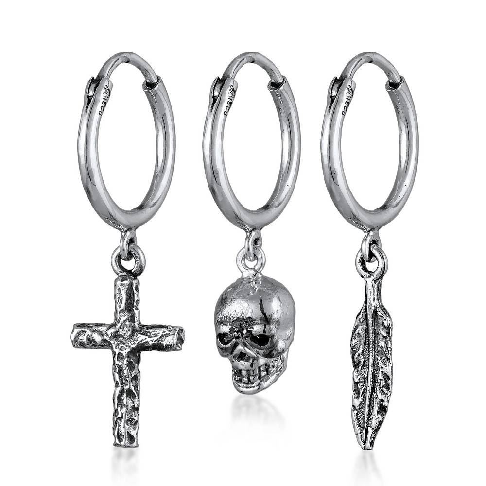 Kuzzoi Ohrringset Totenkopf Blitzverkäufe