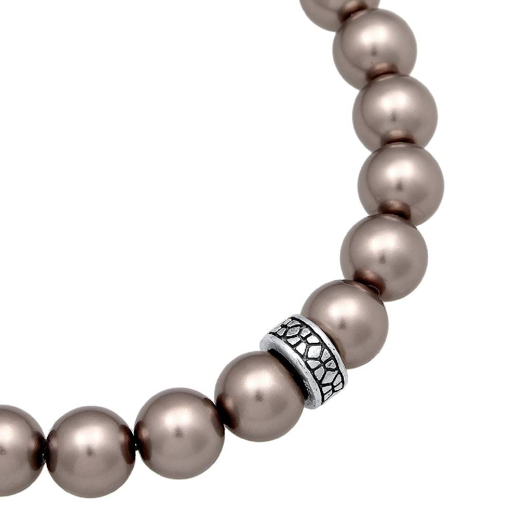 Kuzzoi Armband Beads Elegant | Glasperlen (Grau) Flash Sale