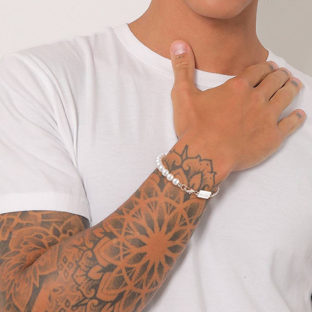 Kuzzoi Panzer-Armband | Muschelkernperlen Neueste Stile